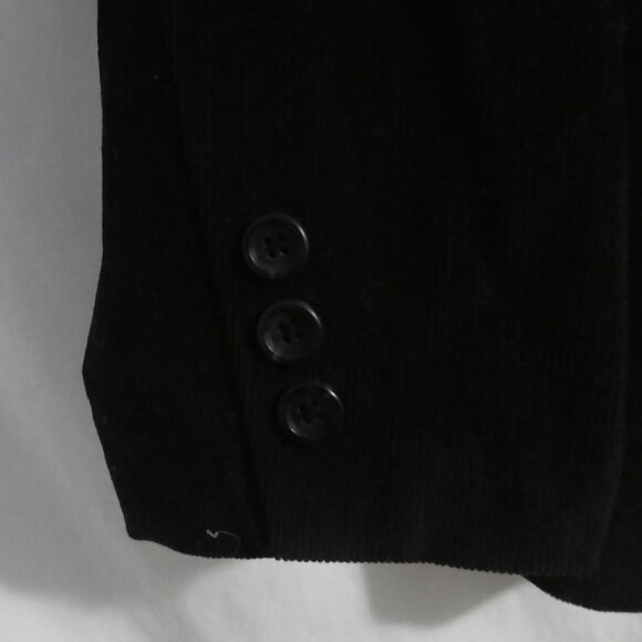 RAFAELLA | size 12 | Women's Black Corduroy / Cords Dress Jacket / Blazer - Picture 6 of 14